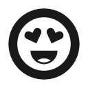 Happy,Heart,In love,Love,Thick lines,Emoji,Emoticon